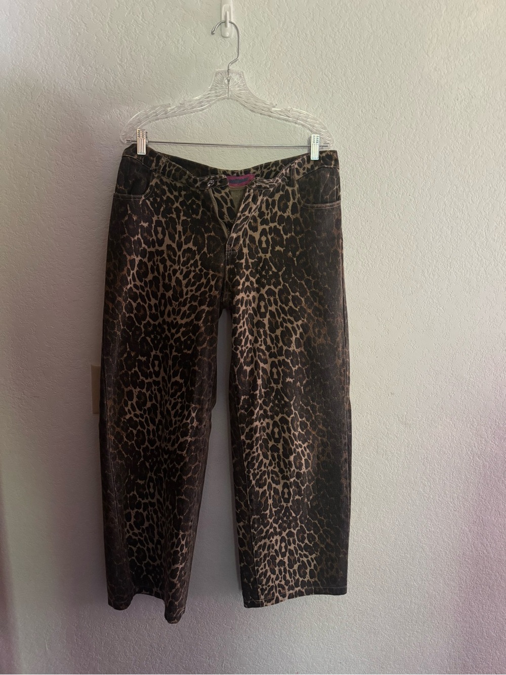 Women’s Leopard Print Wide-Leg Bottoms - Brown